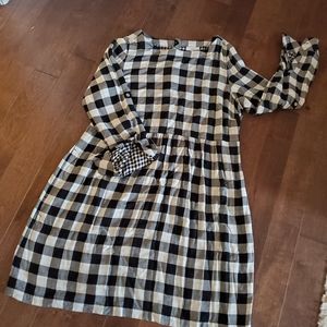 J. Jill Buffalo plaid baby doll dress